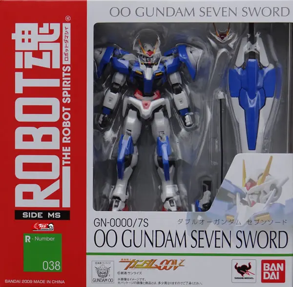 Японское аниме Оригинальная фигурка Bandai Tamashii робот дух № 038 Gundam 00V экшн 00 Seven