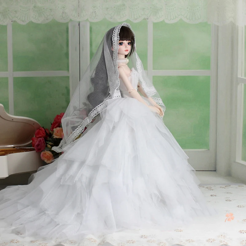 Свадебное платье вечернее кукла аксессуары 1/3 1/4 BJD Кукла одежда принцесса SD MSD