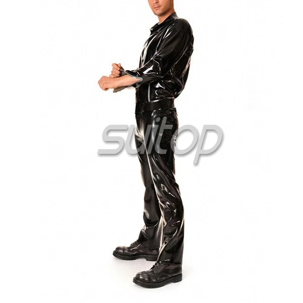 Латексная Модная рубашка пальто натуральные резиновые Топы|rubber coat|latex coatrubber top |