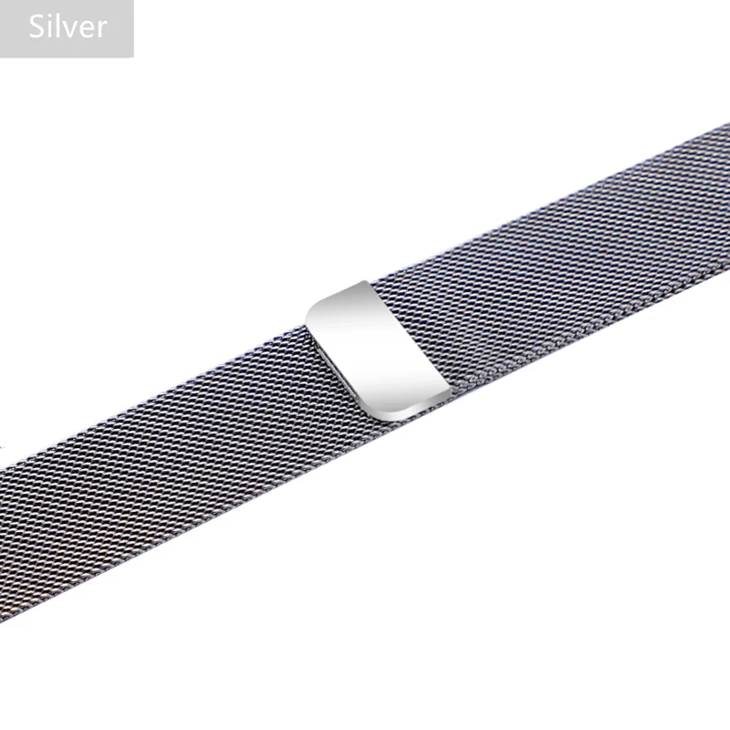 Official Silver Ремешок для apple watch Миланская петля ремешок для apple watch 4 apple watch ремешок apple watch 3 ремешки для apple watch 4 3 iwatch band 42mm 38mm 44mm 40mm умный ремешок для часов accessories 42 mm 44 mm series 4 3 - Цвет ремешка: Official Silver