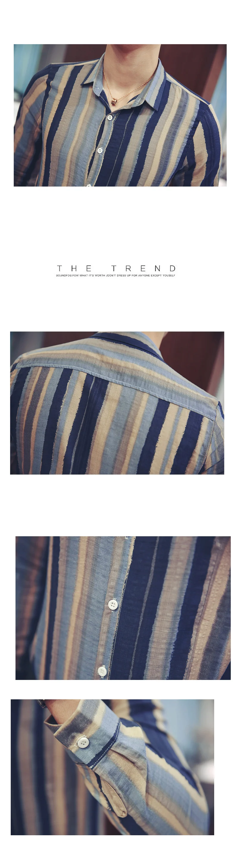 Новинка, Camisa Masculina, мода, приталенные повседневные мужские рубашки с длинным рукавом, полосатые мужские рубашки, распродажа, Camisas para hombre