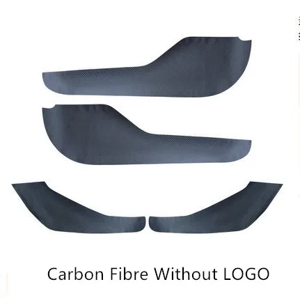 Carbon Fibre 2 4 шт. карбоновое волокно/кожаные межкомнатные двери Защитный анти-удар коврик для Ford Focus AAB245 - Название цвета: Carbon Fibre 2
