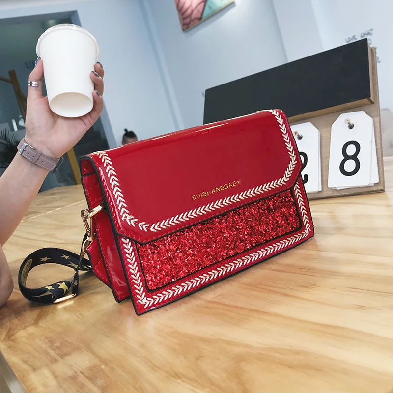 Youda New Broadband Crossbody Bag Female Korean Style All-matching Shoulder Bags Fashion Casual Women Sequin Simple Tote | Багаж и сумки
