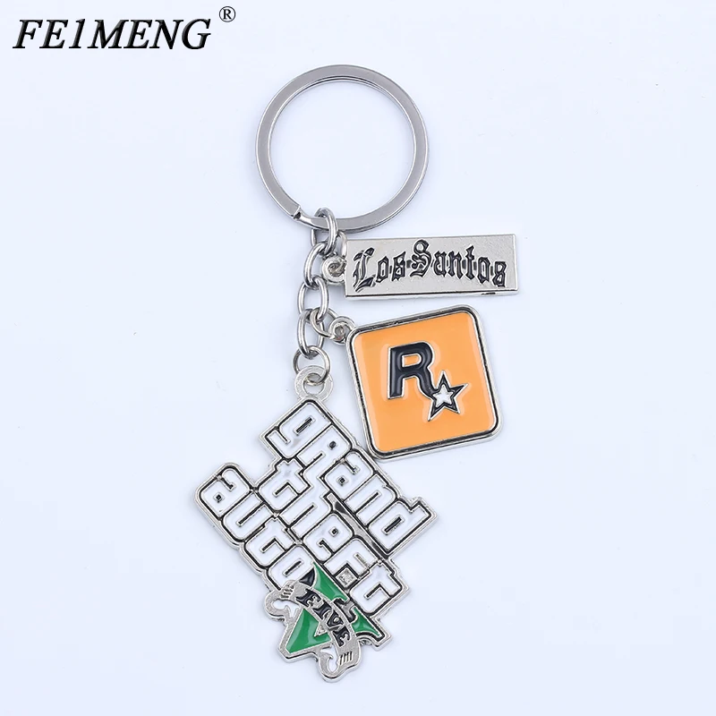 Брелок для ключей PS4 GTA 5 брелок с рисунком из игры Grand Theft Auto фанатов Xbox PC Rockstar