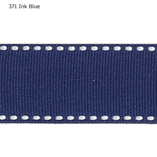 

1" inch 25mm white stitched solid color grosgrain ribbons