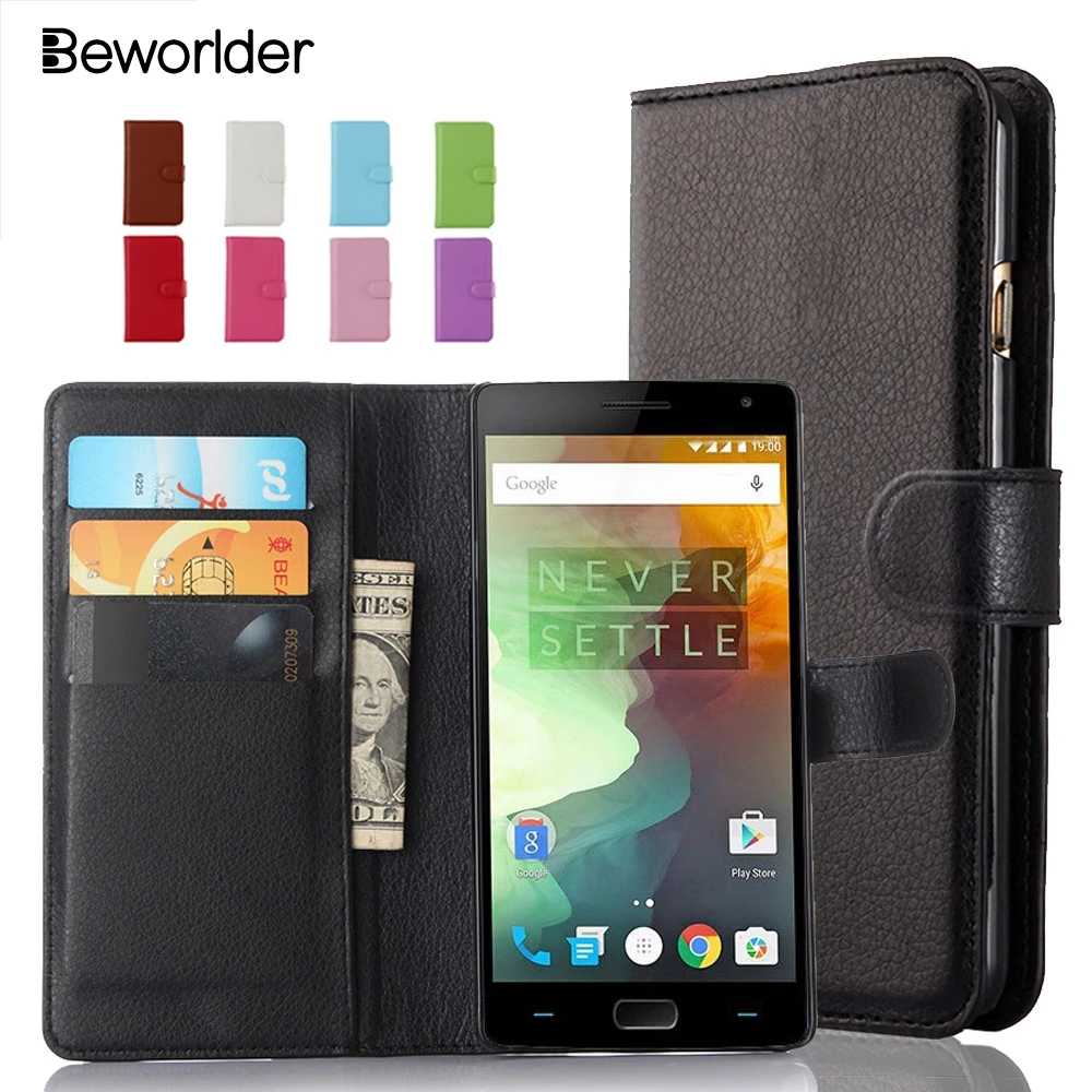 Beworld Oneplus2 Высокое качество Личи шаблон кошелек из искусственной кожи чехол для