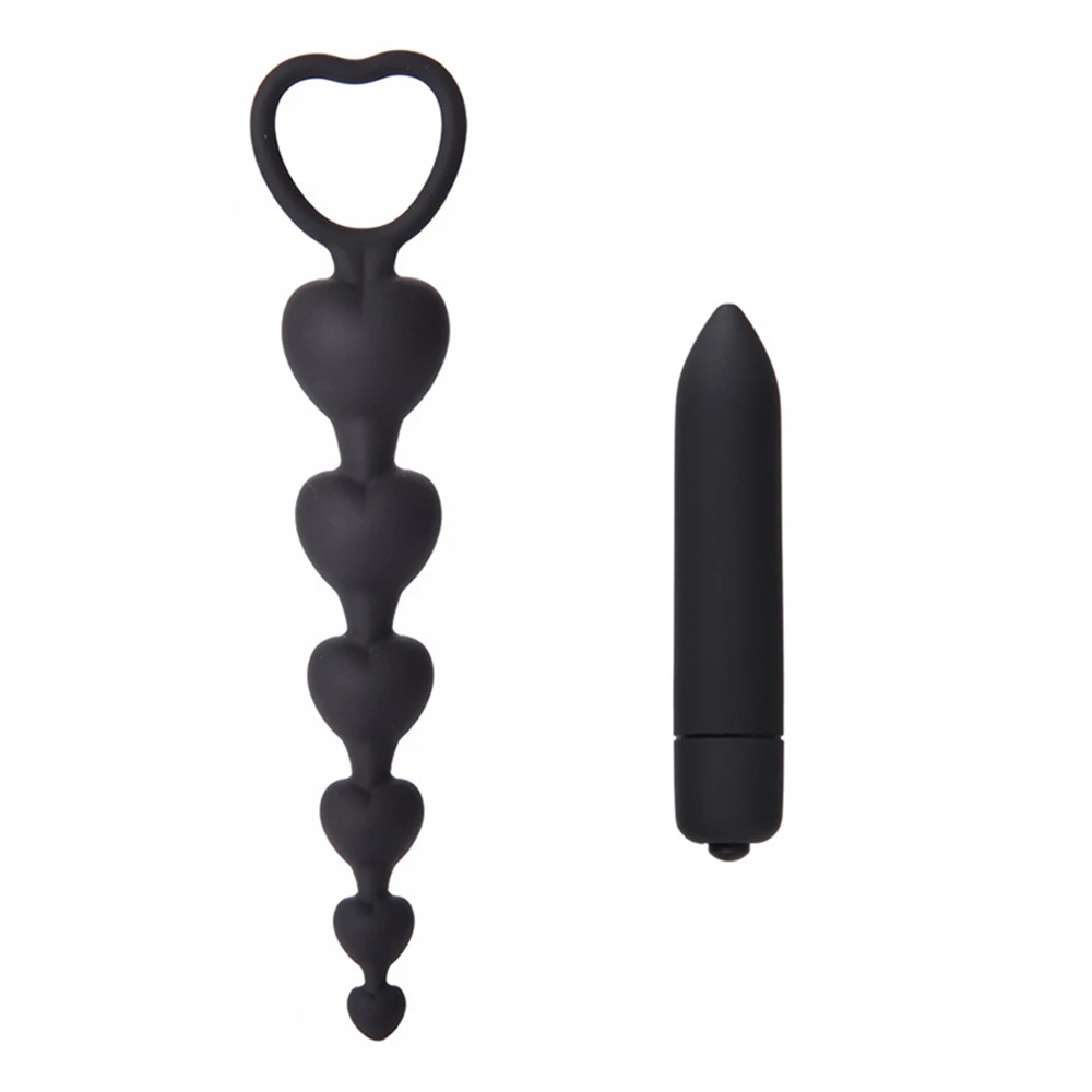 Мини Пуля Вибратор мягкий силиконовый Анальная пробка массажер простаты 10