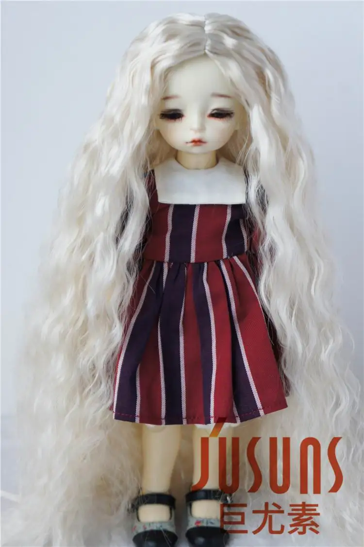 JD138B 1/6 1/4 1/3 длинные волнистые BJD синтетические мохеровые куклы парики YOSD MSD SD