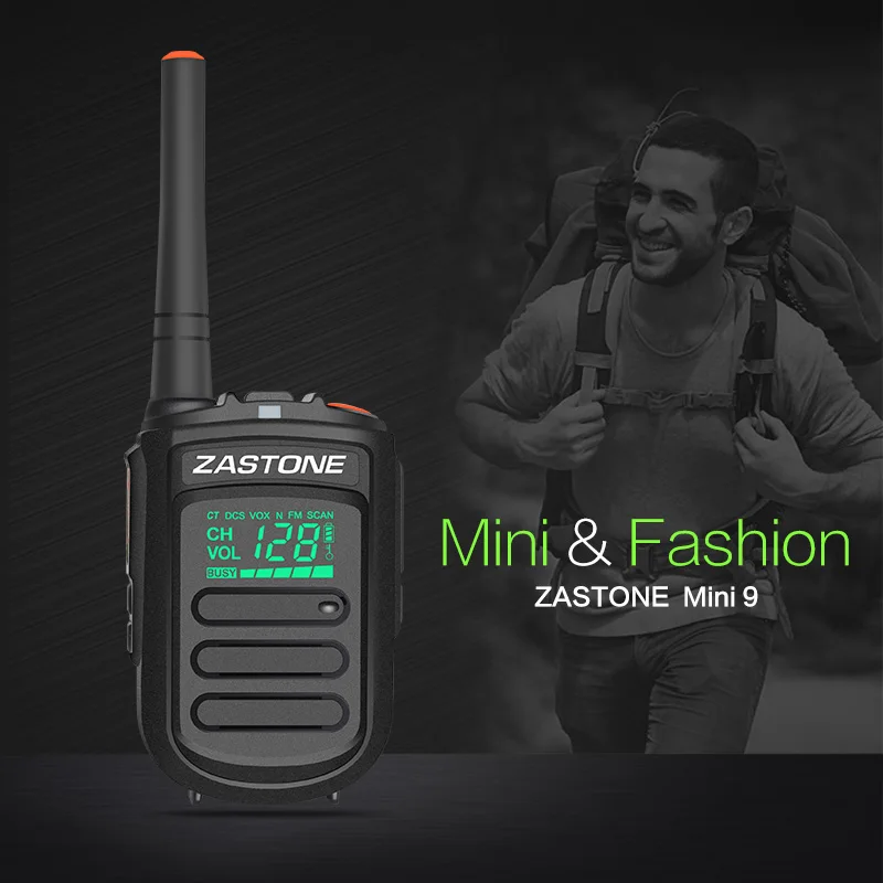Портативная рация Zastone 2 шт. мини радио UHF 400 470 МГц 128 каналов карманный