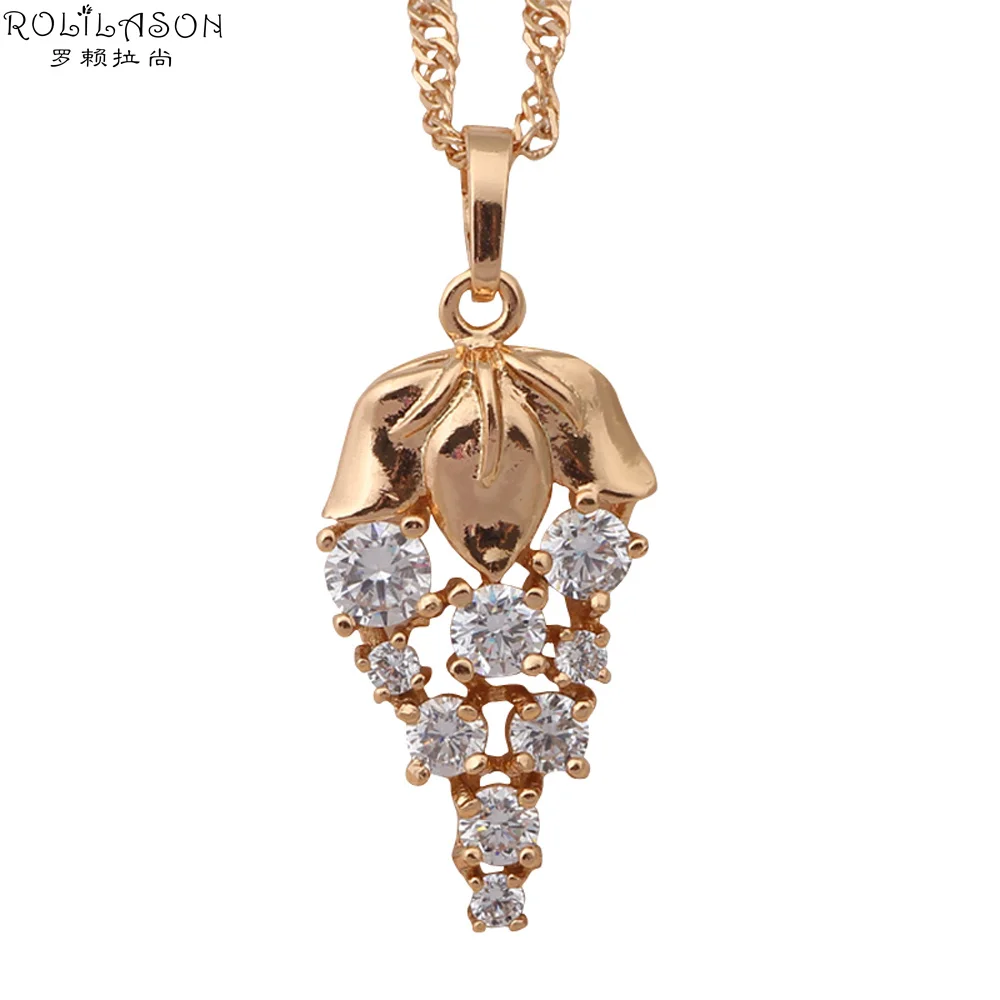 Симпатичные Кукуруза дизайн сверкающие Цепочки и ожерелья желтое золото тон