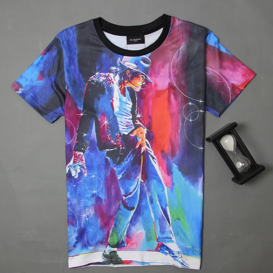 2016 редкий MJ Майкл Джексон в памяти хлопок 100% панк принт персонажа короткие