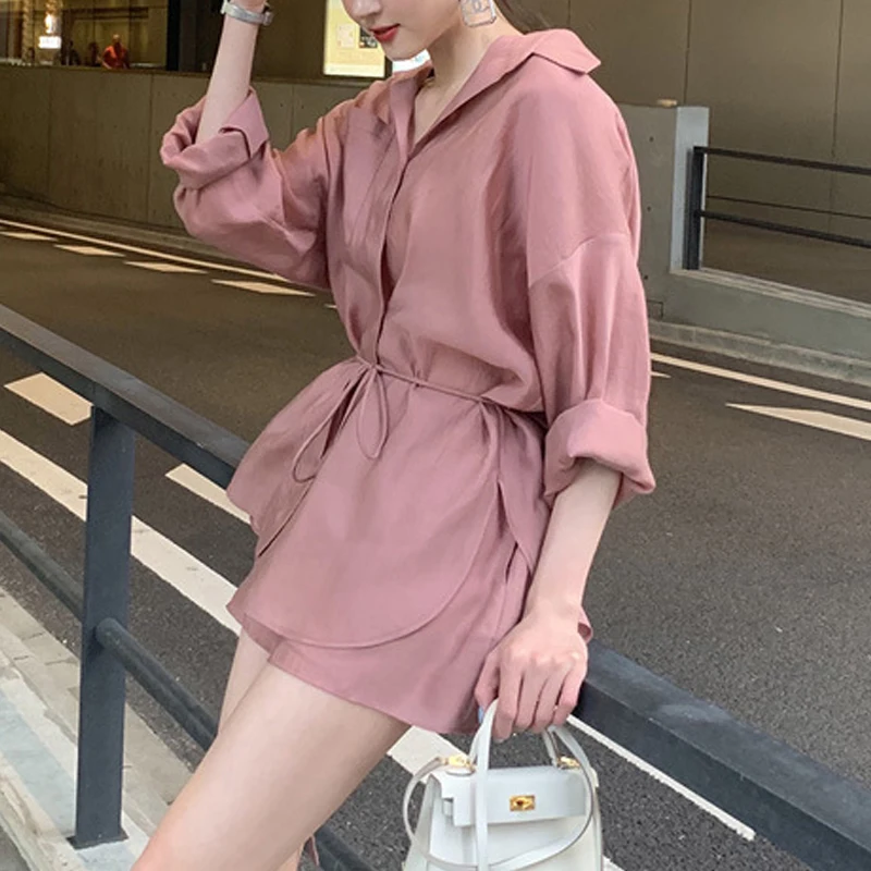 Корейский стиль Женский комплект из 2 предметов повседневный женский свободный с