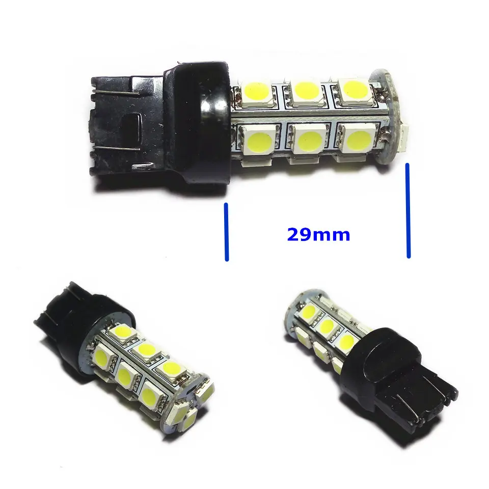 12 В светодиодный (18 * 5050SMD) автомобильная лампа W21/5W T20 W3X16q/7443 двойная линия для