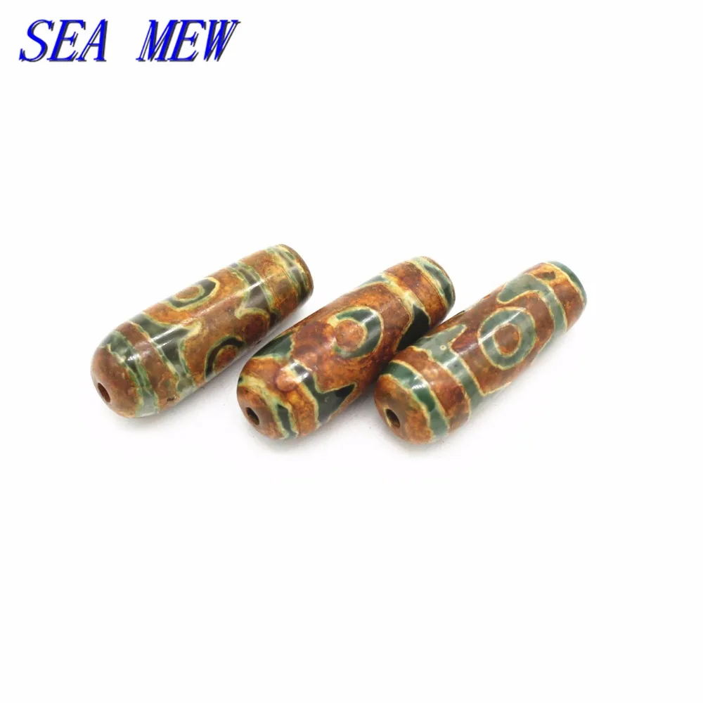 SEA MEW 12 мм * 30 тибетские глаза бусины дзи капли воды древний камень разделитель