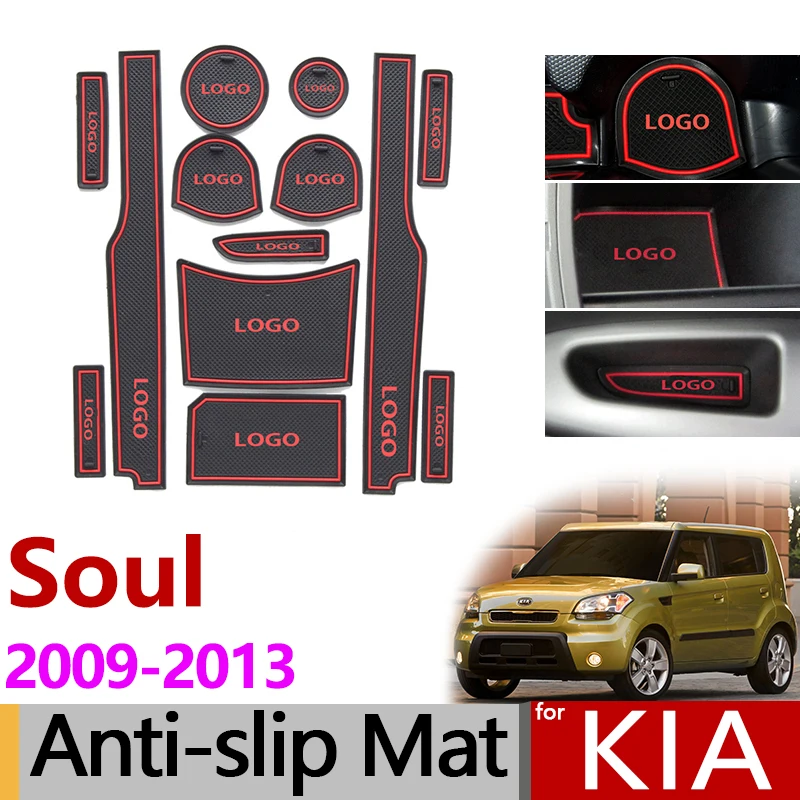 Противоскользящий резиновый коврик для KIA Soul 2009 ~ 2013 AM подушка чашки с пазами