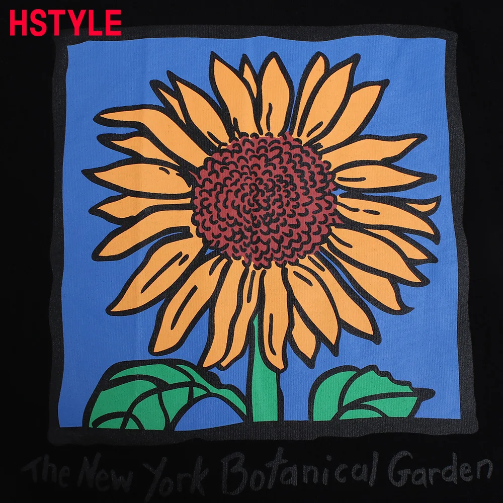 HSTYLE 2018 цветочный футболки новый летний выдалбливают печати короткий рукав