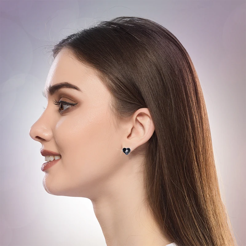 Ювелирные наборы в форме сердца серебряный цвет кубический цирконий CZ кулон