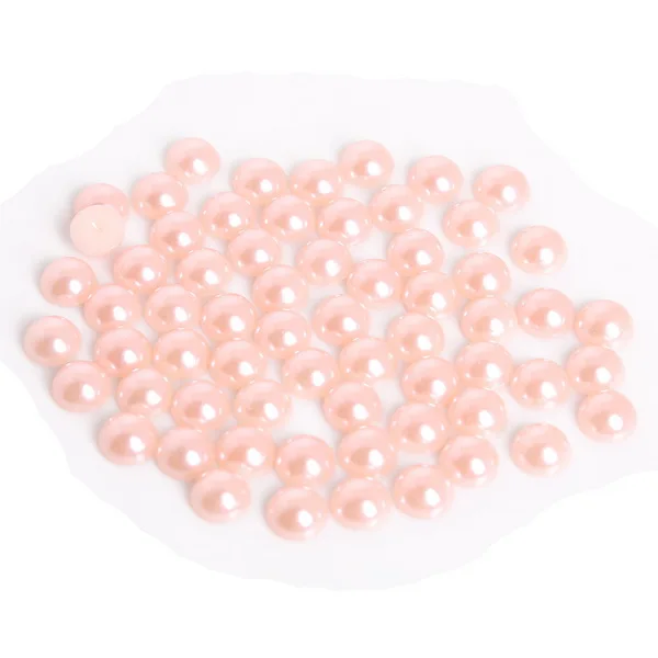 light pink Горячая Распродажа искусственный жемчуг полукруглый Диаметр 8 мм 200 шт./пакет непористой на плоской подошве производственные материалы поделки своими руками для шитья - Цвет: light pink