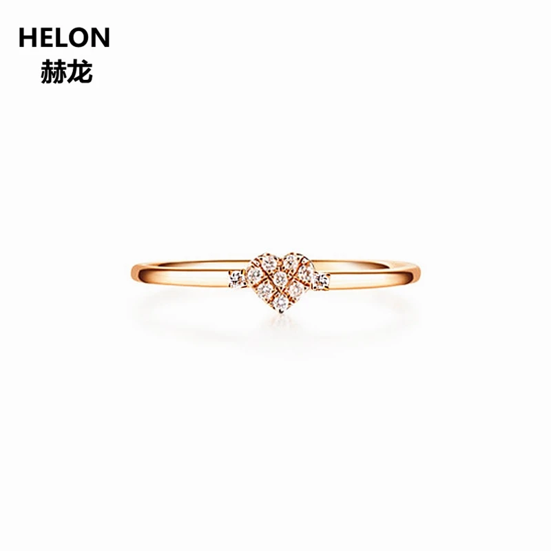 Женское Обручальное кольцо из розового золота 14 к с натуральными бриллиантами