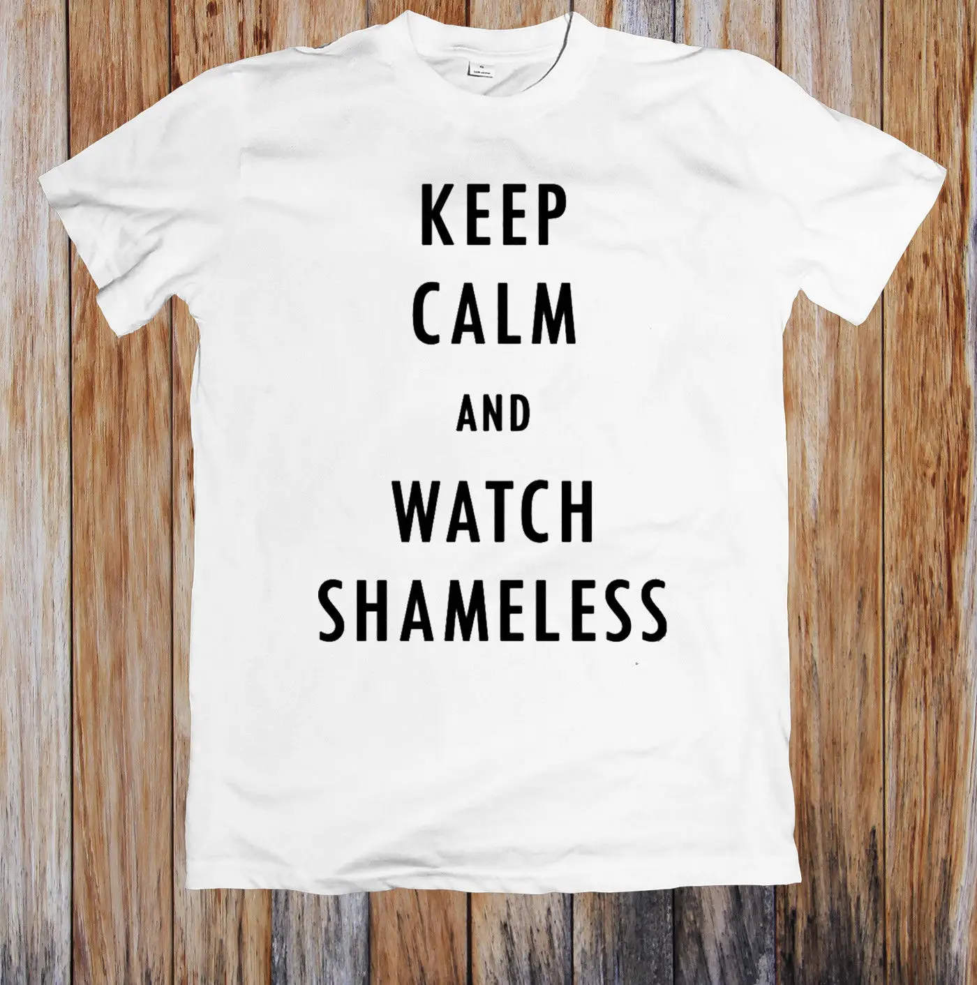 KEEP CALM AND WATCH Футболка с принтом из сериала shameless Классическая качественная