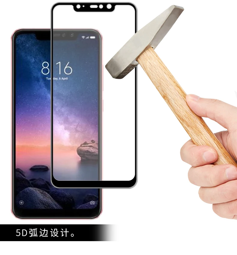 Для Xiaomi Redmi Note 6 Pro защита экрана из закаленного стекла Черная защитная пленка против царапин для Xiaomi Redmi Note6 Pro