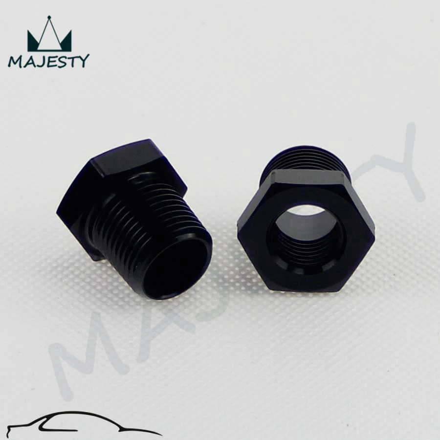 

2 шт. 3/8 "Male x 1/4" Female NPT резьбовой редуктор с шестигранной втулкой фитинг из сплава черного цвета