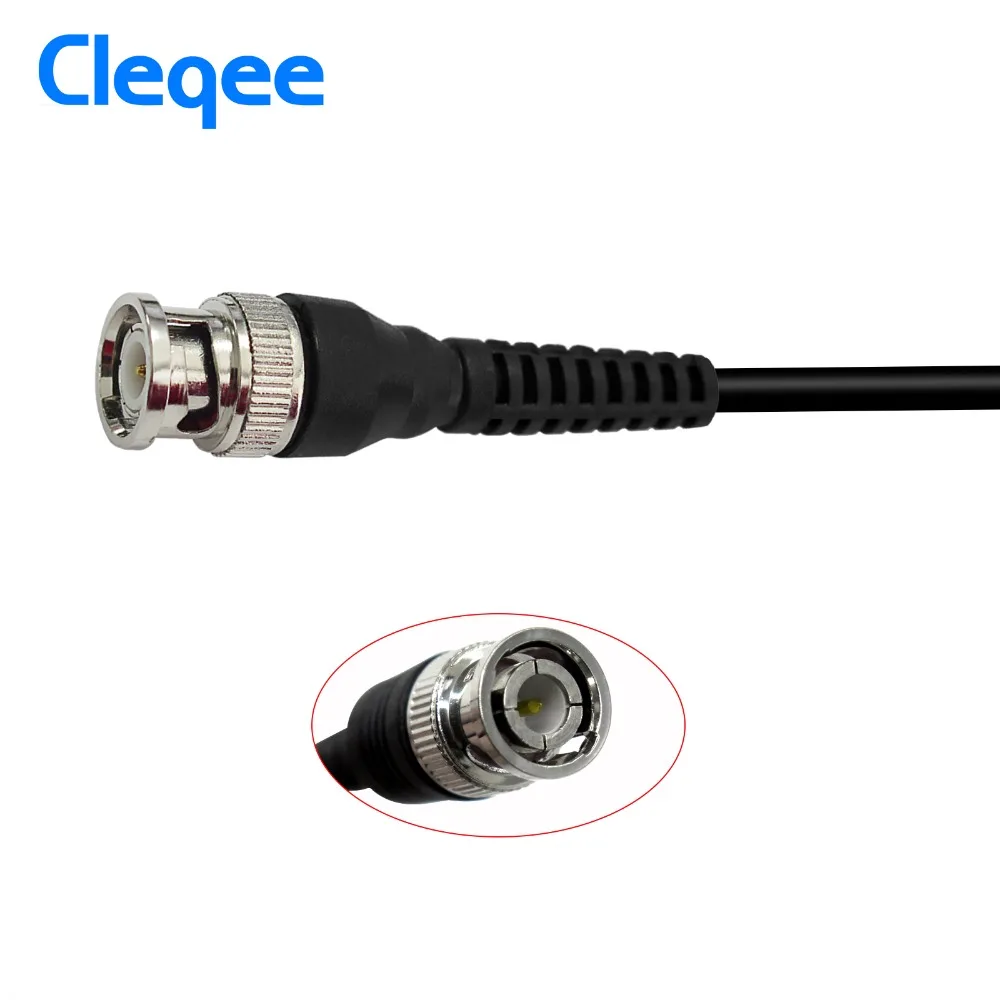 Cleqee P1007 BNC штепсельная вилка Q9 к двойному зажиму на крючке тестовый зонд кабель
