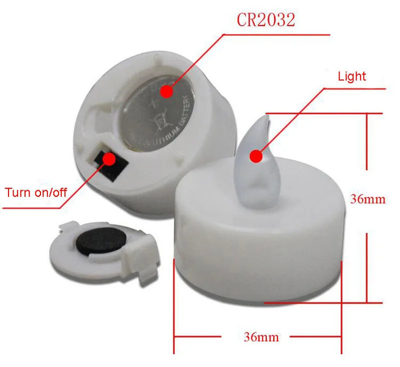 (24 шт. свечи + 1 пульт дистанционного управления) Желтая Мерцающая Светодиодная