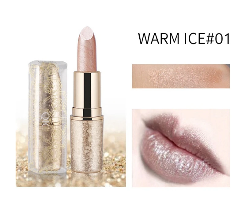 QIC Shimmer помада Снежинка стиль 6 цветов Блеск для губ красота губная помада водонепроницаемый блеск для губ бархат косметика
