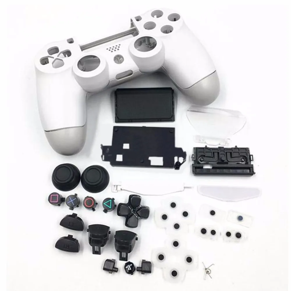 Замена Белый Полный Корпус чехол накладка комплект для Sony PS4 тонкий 4 0 контроллер