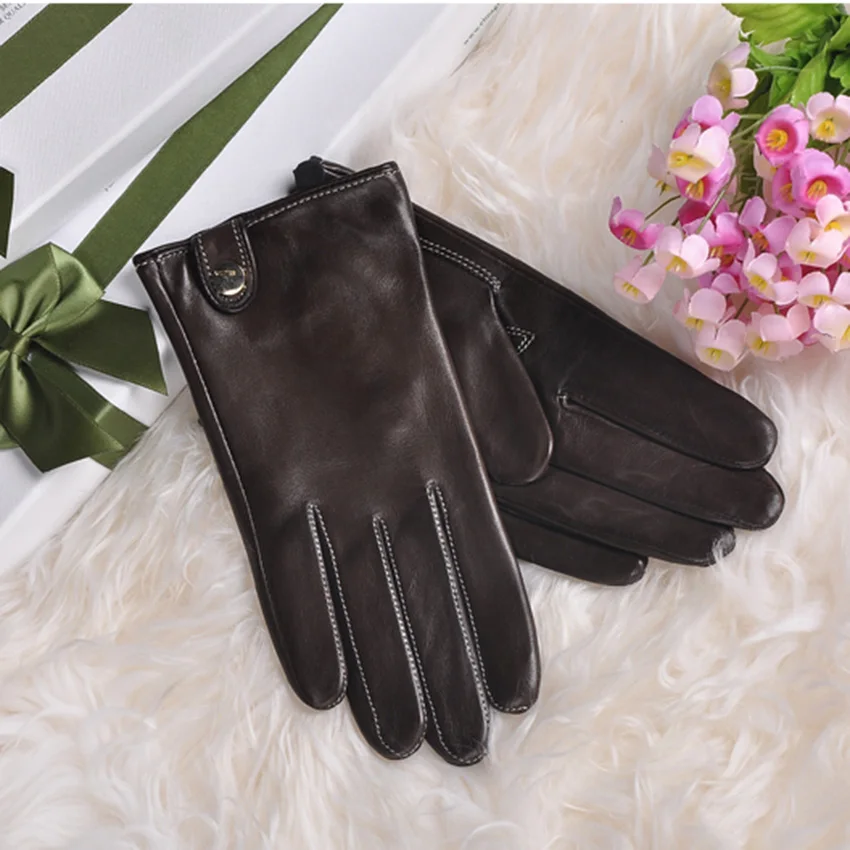 Женские перчатки для сенсорного экрана модные зимние Бархатные из натуральной