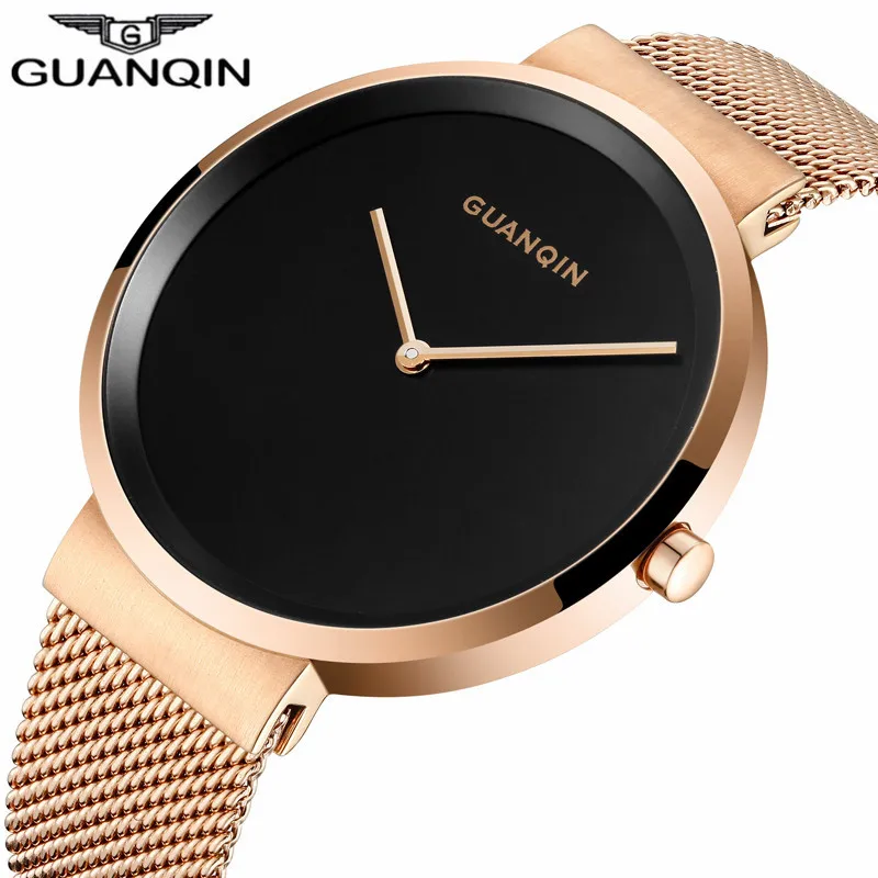 Relogio masculino Оригинал GUANQIN простой Дизайн Элитный бренд сетки группы кварцевые часы