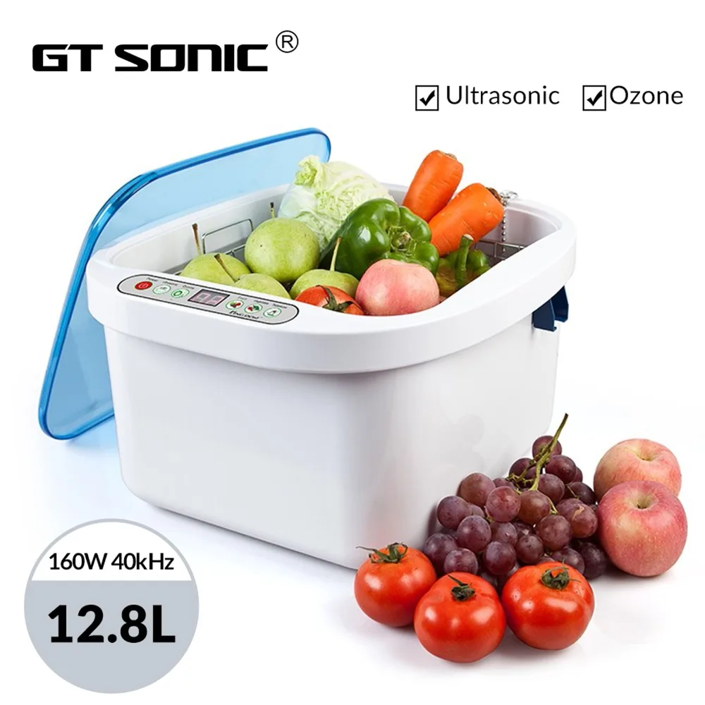 GTSONIC озона Ультразвуковой очиститель ванн 12.8L 160 Вт 40 кГц удостоверения личности