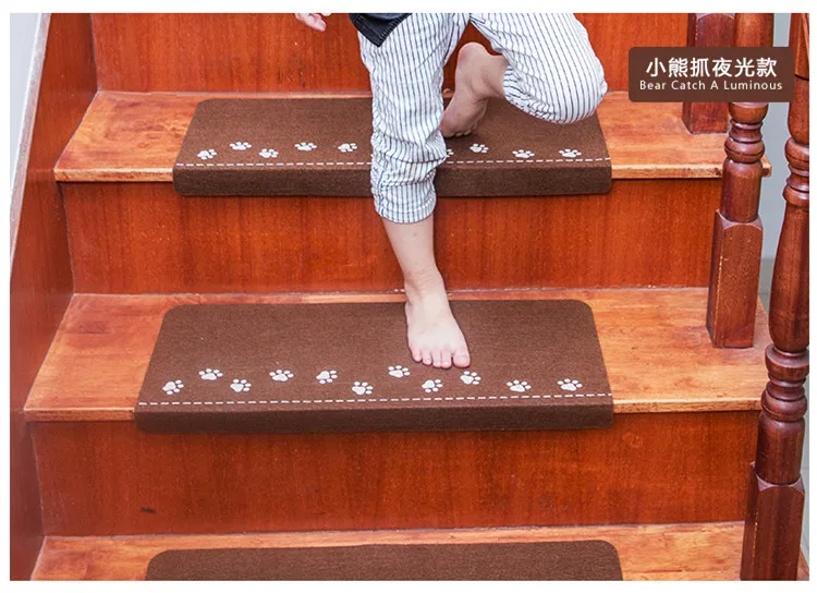 Ночной самоклеящийся ковер для дома твердая деревянная лестница подушка шаг