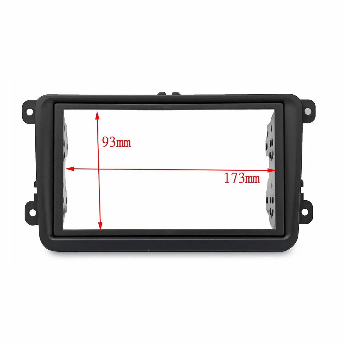 2 Din автомобиля радио фасции Панель рамка CD DVD тире аудио интерьер для Volkswagen VW Touran Caddy сиденья Skoda Fabia Octavia - Название цвета: 173x98mm