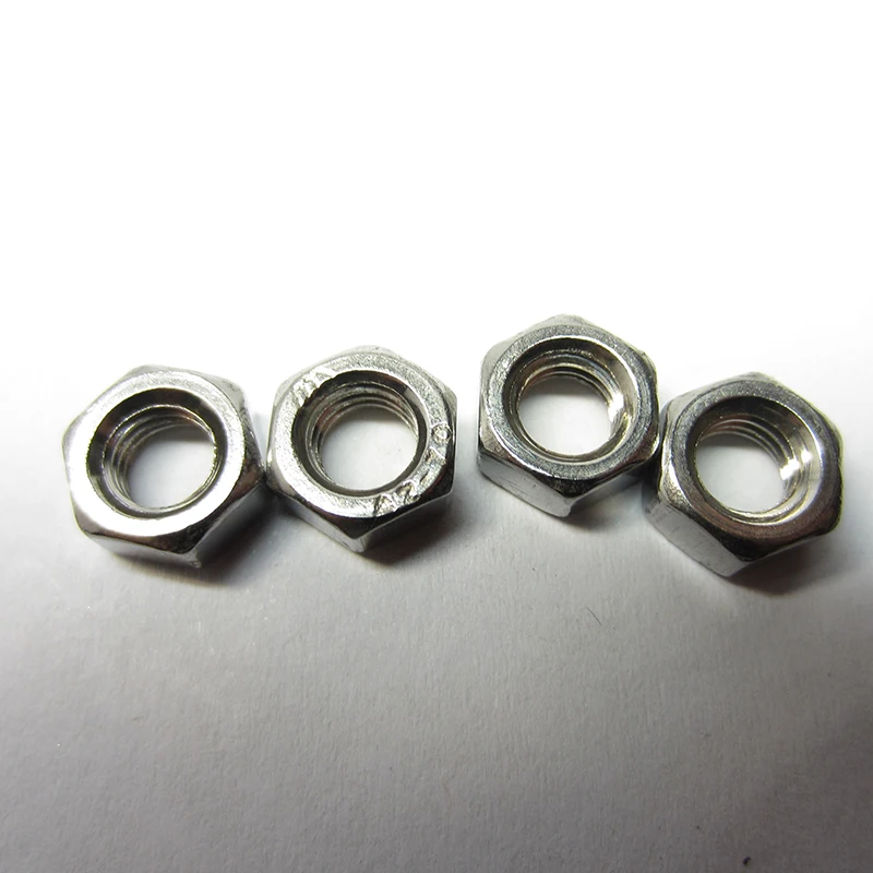 1000 шт. метрической резьбы DIN934 M1.6 M2 M2.5 M3 M4 m5 m6 m8 m10 m12 304 Нержавеющая сталь шестигранные гайки