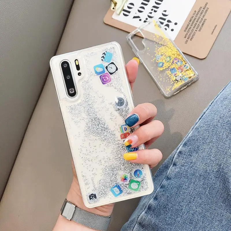 Динамичный жидкий песок чехол для huawei Nova 3 3E 4E 5 5i 3i телефона мобильные приложения