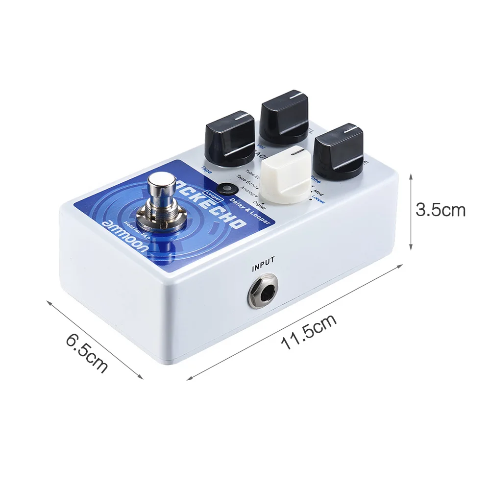 Педаль для гитарных эффектов POCKECHO Delay & Looper 8 задержки Макс. 300 сек петля времени