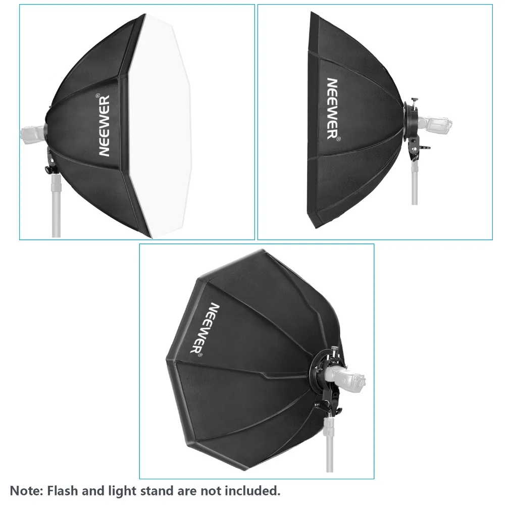 Восьмиугольный софтбокс Neewer 32x32 дюйма/80x80 см для Speedlite с держателем кронштейна S Type