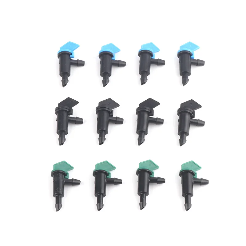 

25pcs 4L/8L/16L Flag Drippers Blue/Green/Black Drip Emitter Greenhouse Plants Watering Sprayers for Agricultural Irrigation