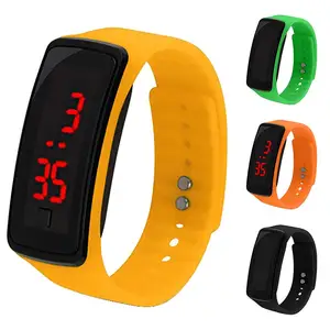 Замечательные модные детские и студенческие электронные светодиодные спортивные силиконовые наручные часы