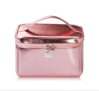pink Сумка-мешок Большая яркая женская косметичка Водонепроницаемая косметичка-органайзер для косметики Trousse Maquillage femme - Цвет: pink