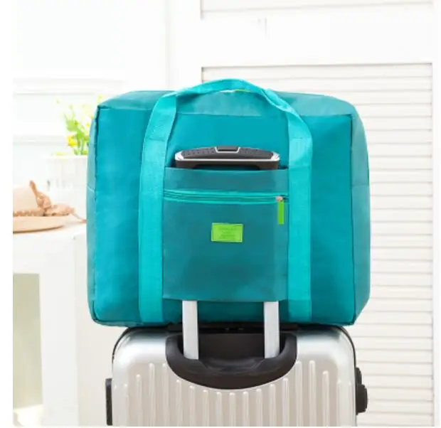 Модные дорожные сумки водонепроницаемые путешествия отдых большой емкости багажные сумки женские нейлоновая складная сумка дорожные сумки - Цвет: lake green