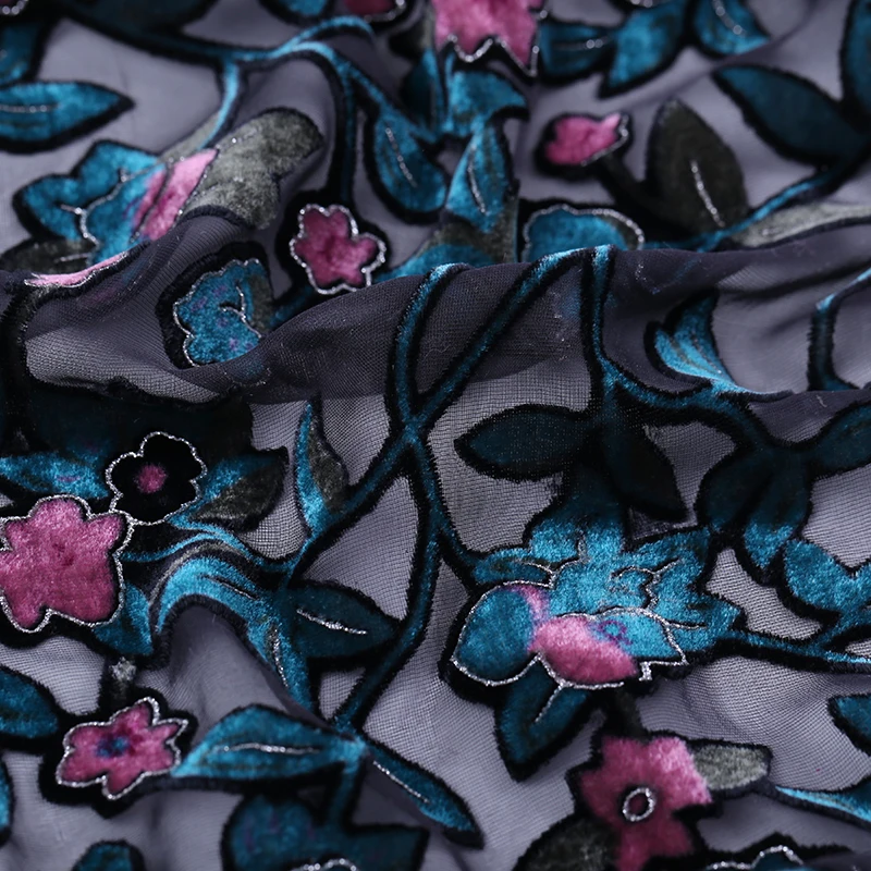 114 см выгорания бархатная шелковые ткани перспектива платье Ципао с бабочками из