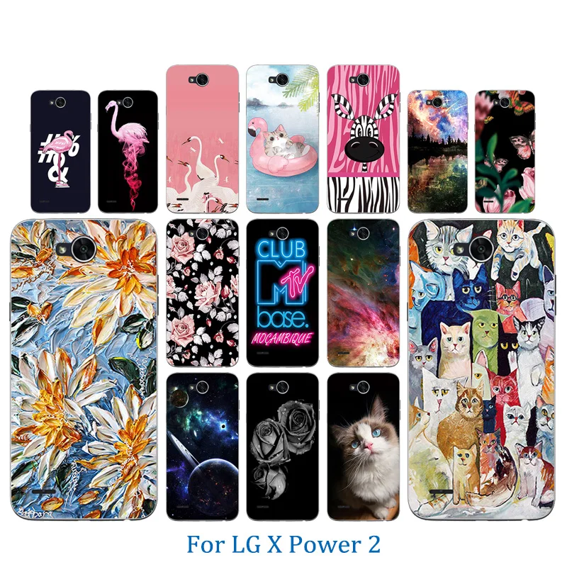Для LG X power 2 K10 Мощность Силиконовые чехлы с принтом лошадки мягкие ТПУ для