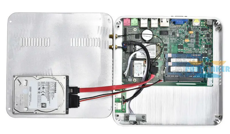 Причастником B1 Мини ПК Intel Core i3 5005U офисный компьютер 4K 300M WiFi HDMI VGA 6* USB Gigabit Ethernet Windows 10 Linux HTPC