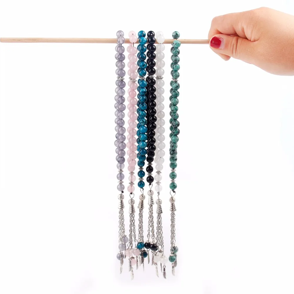 FENGRISE Хрустальный Мусульманский Tasbih Рамадан молитвенный браслет с веревкой на