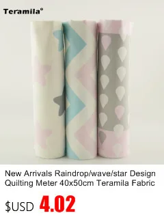 Teramila New Arrivals Colorful Design 7 PCS / Lot 9CMx50CM Sewing Material Cotton Jelly Rolls Strips Plain Fabric Patchwork