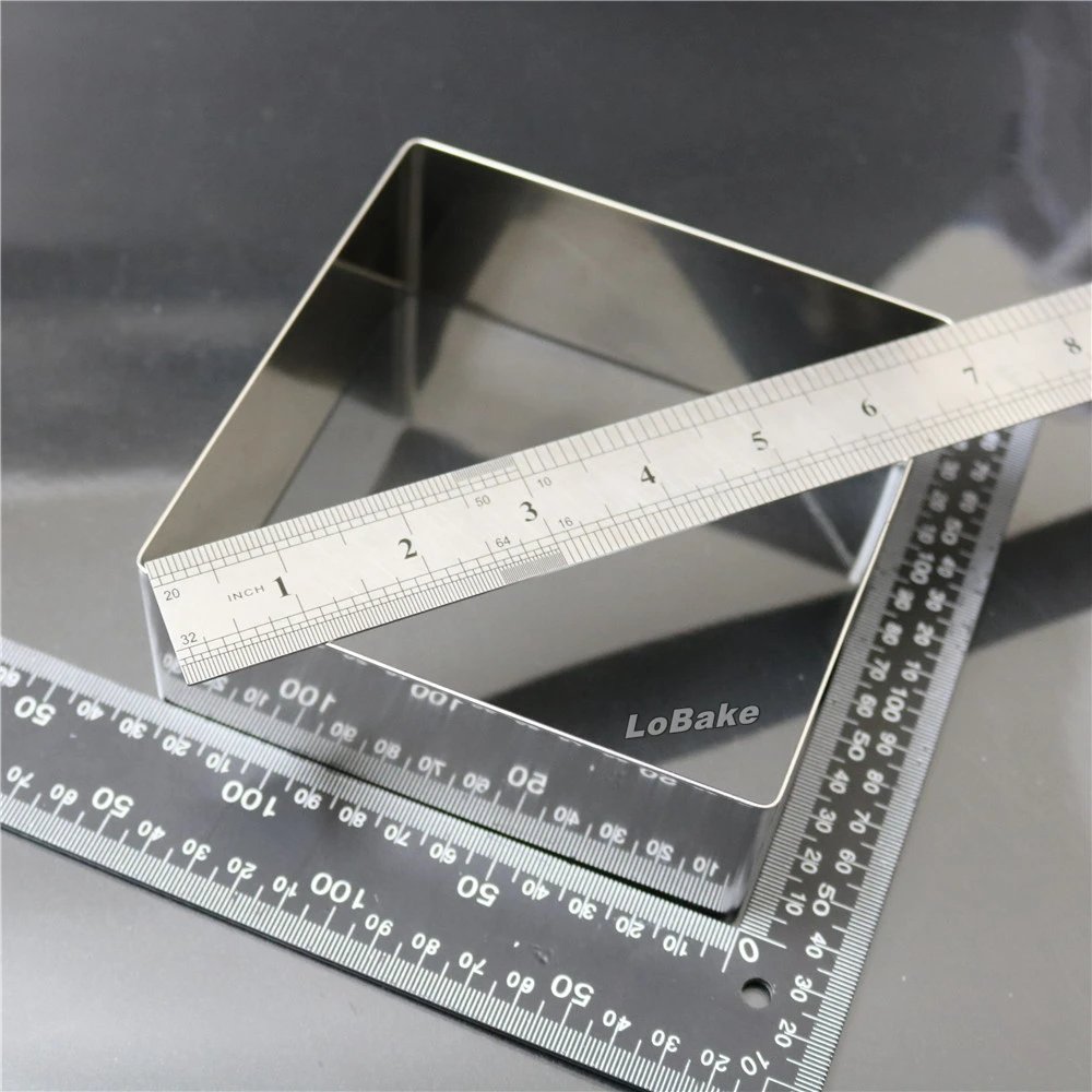 7 inches square shape stainless steel mousse molds cheese chocolate mold fondant moldes para reposteria sugarcraft cooking tools | Дом и сад