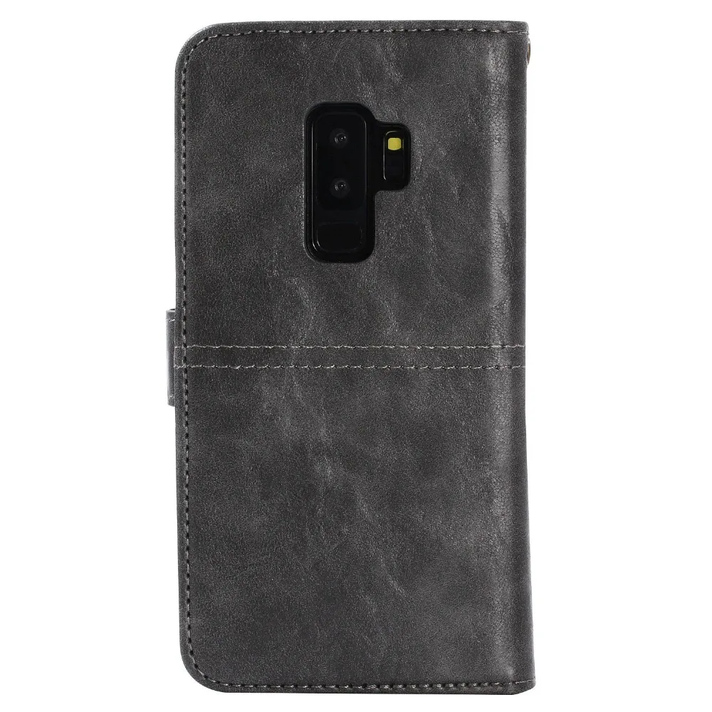 Для Samsung Galaxy S8 S8+ S9 S9+ Note9 J4 J6 кожаный чехол в виде книжки с подставкой с рисунком бумажник съемный магнитный 2in1 со съемной карты Фото чехол